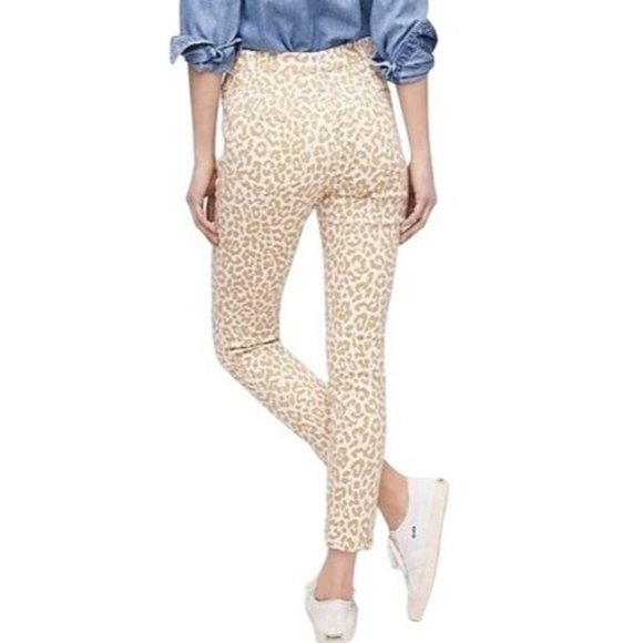 (5 for $25)J.Crew 10" highest-rise toothpick jean in safari leopard Size 27 NWOT - Picture 3 of 6